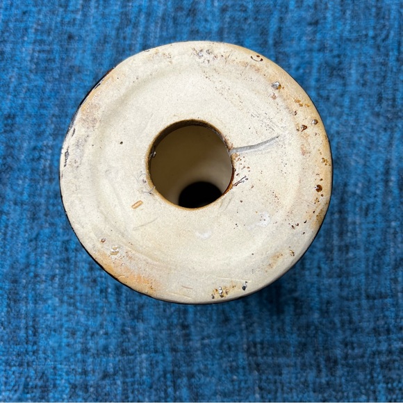 Vintage Midcentury Moderny Drip Glaze Ceramic Tapper Pillar Candle Holder - Picture 7 of 7